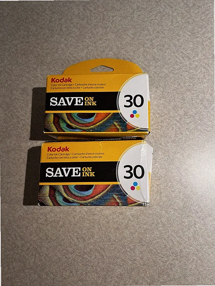 2 Kodak Tri-Color #30 Ink Cartridge • Cyan, Magenta, Yellow (1022854) • NEW