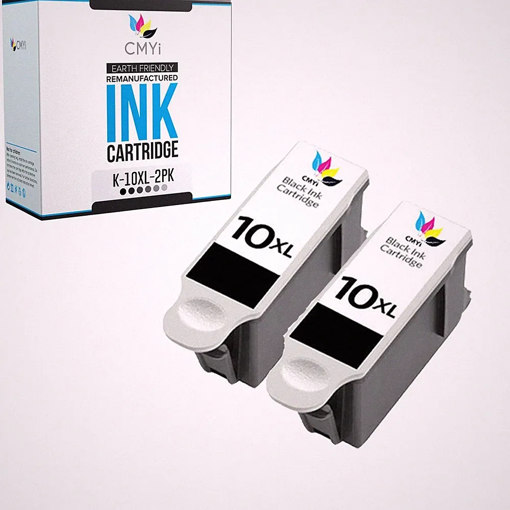 2PK CMYi Compatible 10XL Black Ink Cartridges for Kodak ESP 3, 3200, 3250, 5210