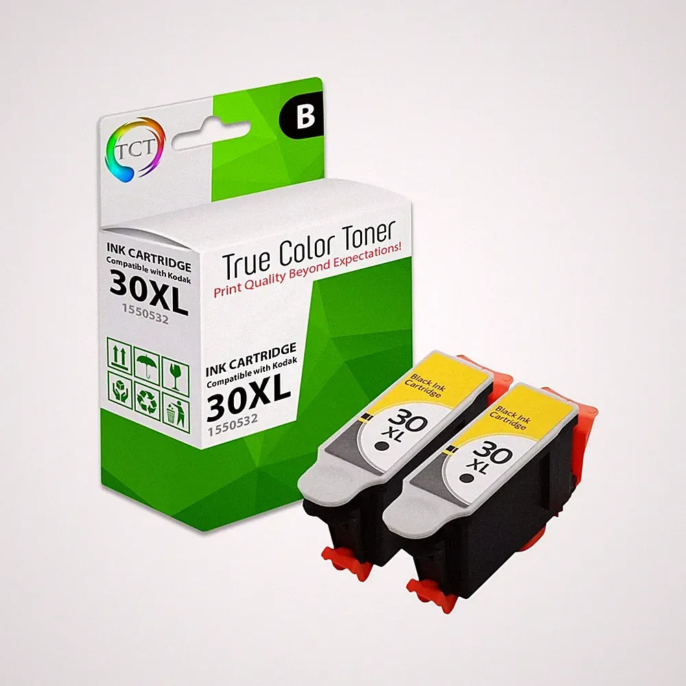 2Pk TCT Compatible For Kodak 30XL Black ESP C310 C315 3.2 Hero 3.1 Ink Cartridge