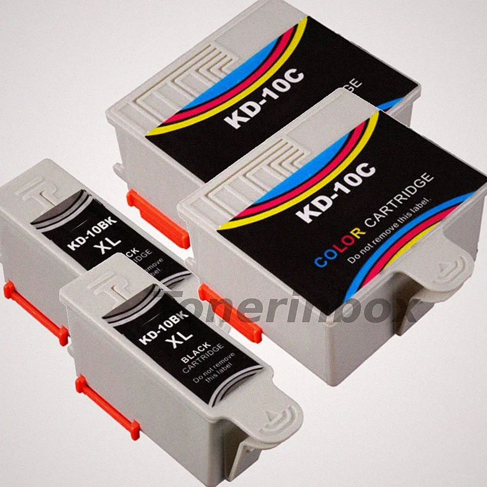 4 Pack (2 Bk/2 Color) #10 Ink Cartridges For Kodak 10B 10C ESP 3250 5210 5250