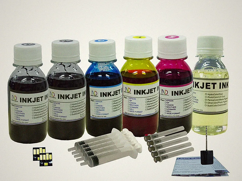 6X4oz/s ND® Refill ink for Kodak 10: ESP 7250 9 9250 Office 6150 printer +2Chip