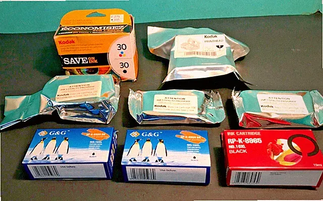 8 Ink Cartridges for Kodak 30 printers with factory sealed Print Head.