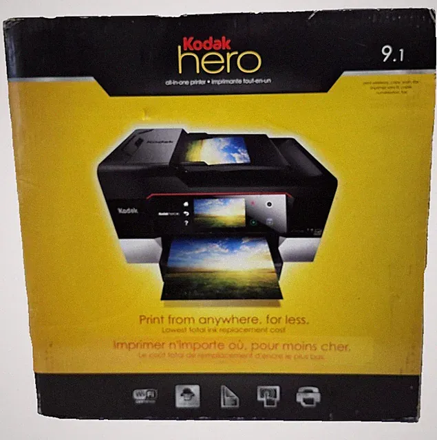 Brand New Kodak Hero 9.1 All-In-One Inkjet Wireless Color Printer Scanner & Fax
