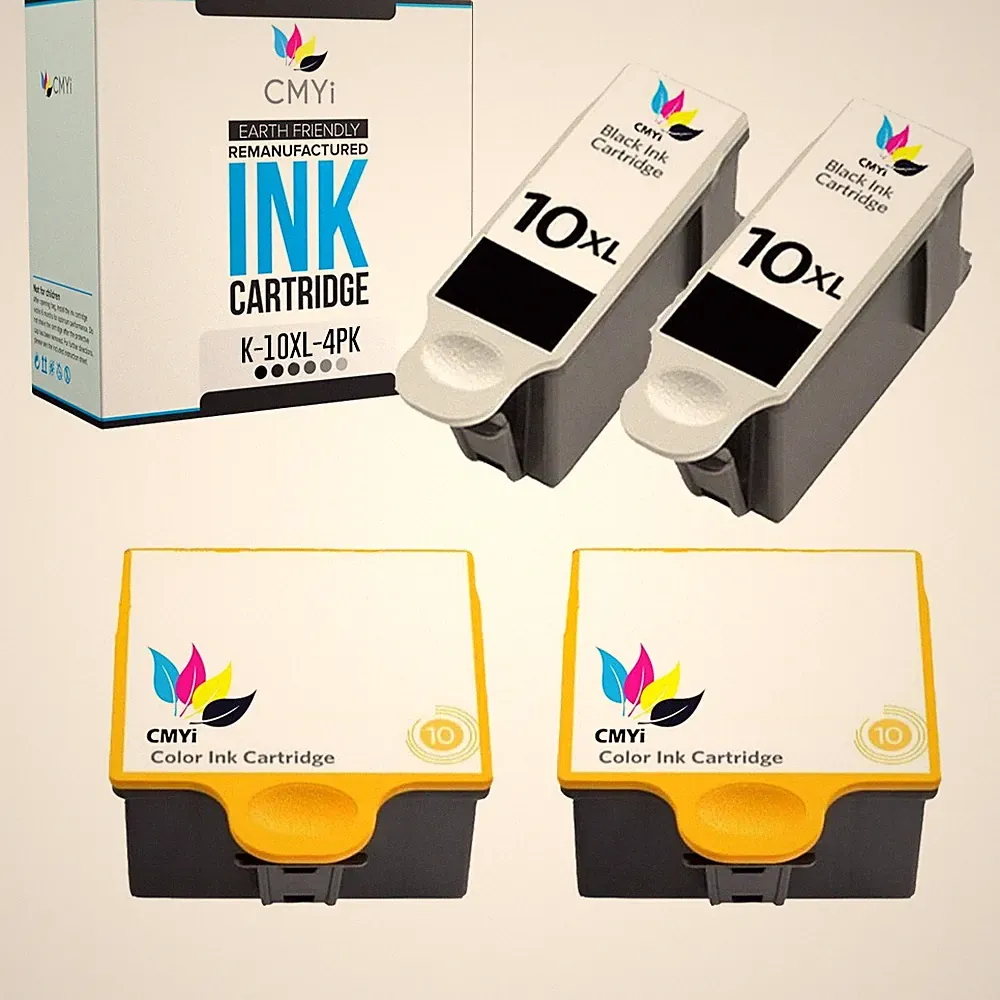 CMYi 4PK Compatible Printer Ink 10B 10C for Kodak ESP 9250, 6150, 5100, 5300