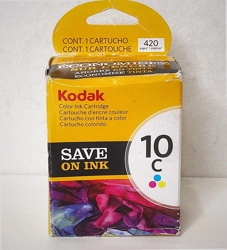 Genuine Kodak 10C Color Premium Ink Cartridge New In Box 420 Pages Pigment Ink