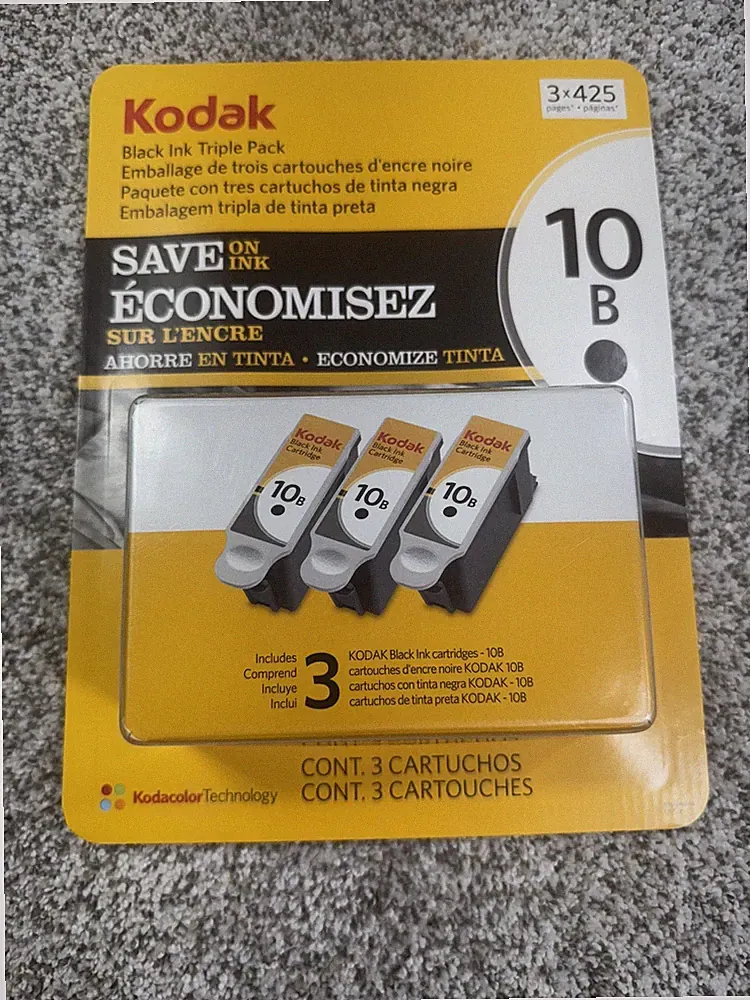 Kodak 10B 10C Black Color Ink Cartridges Lot for ESP Printers New Sealed Genuine
