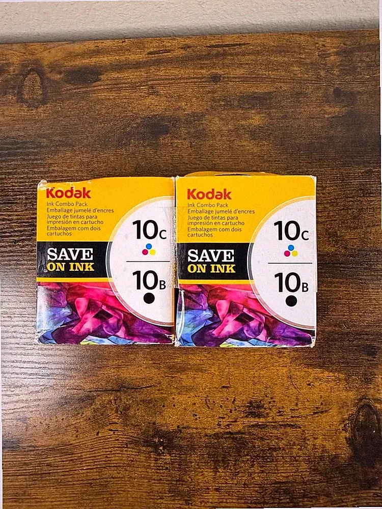 Kodak 10B 10C Ink Combo Pack Black & Color Cartridges (Lot of 2)