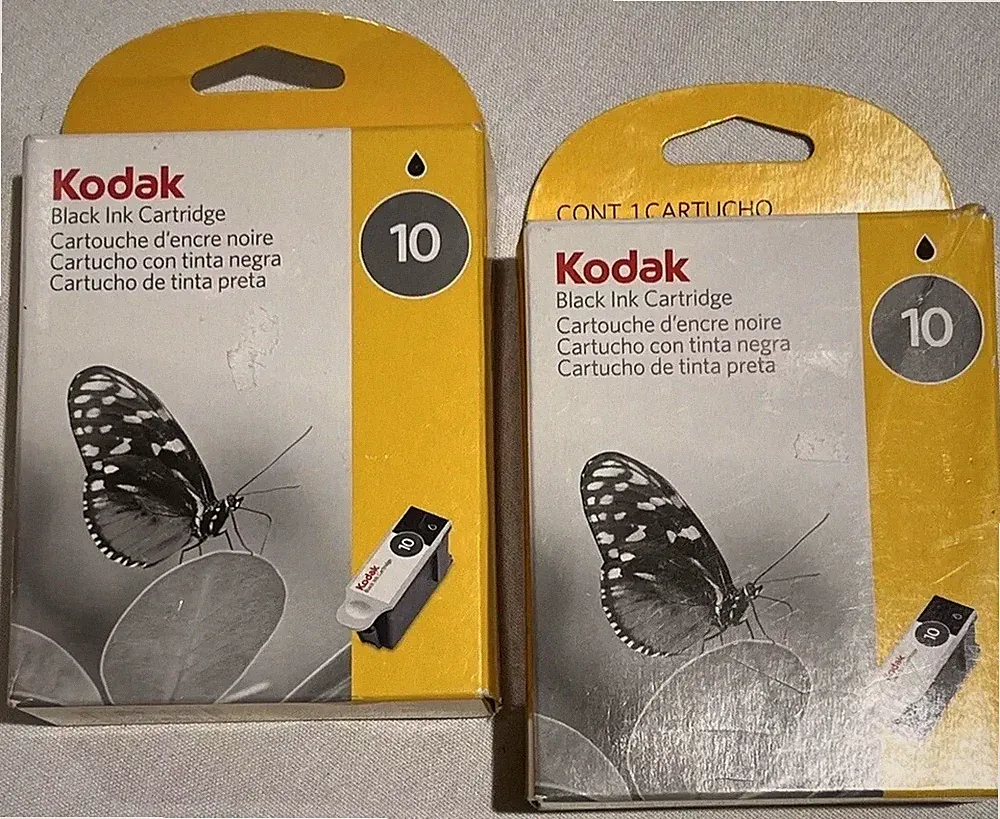 Kodak 10B Black Printer Ink Cartridge Lot of 2 Genuine OEM 2009 New