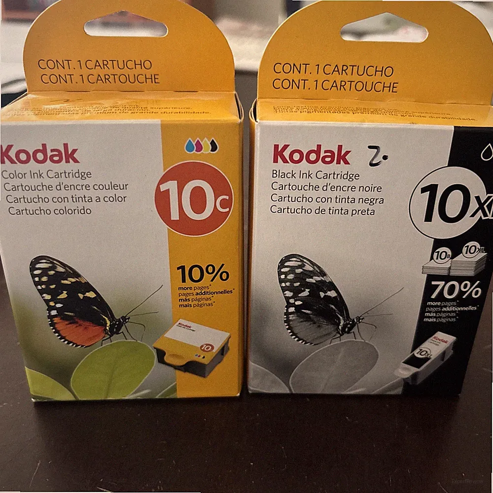 Kodak 10B XL Black & 10C Color Ink Cartridge New Factory Sealed Ink combo lot
