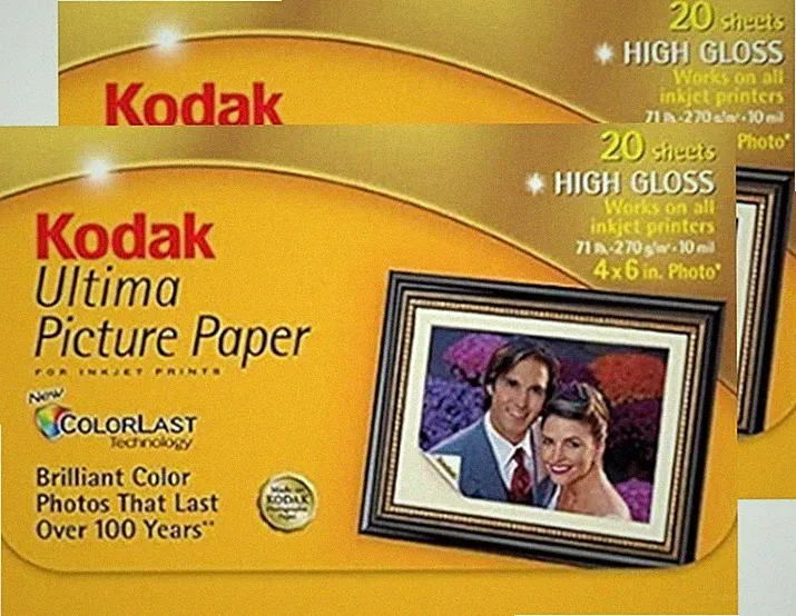Kodak 4x6 High Gloss for ink jet printers