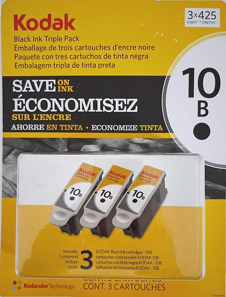 Kodak Black Ink Triple Pack NEW In Box 10 B FREE USA SHIPPING