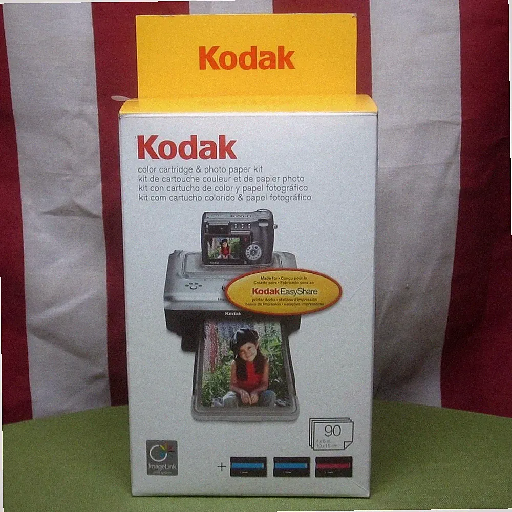 KODAK blue color cartridge only PH-90 w photo paper & box EasyShare Printer Dock