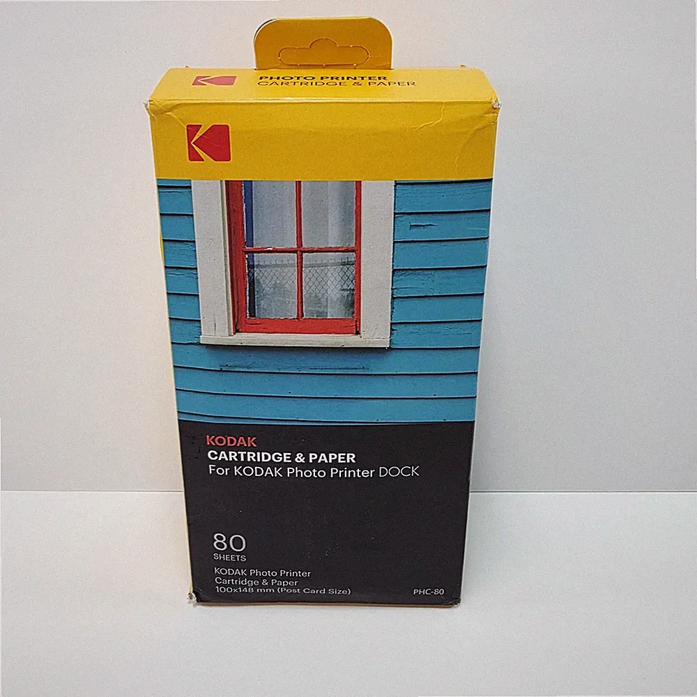 KODAK Dock Plus Photo Printer Cartridge PHC-80 80 Pack Open Box Sealed Inside
