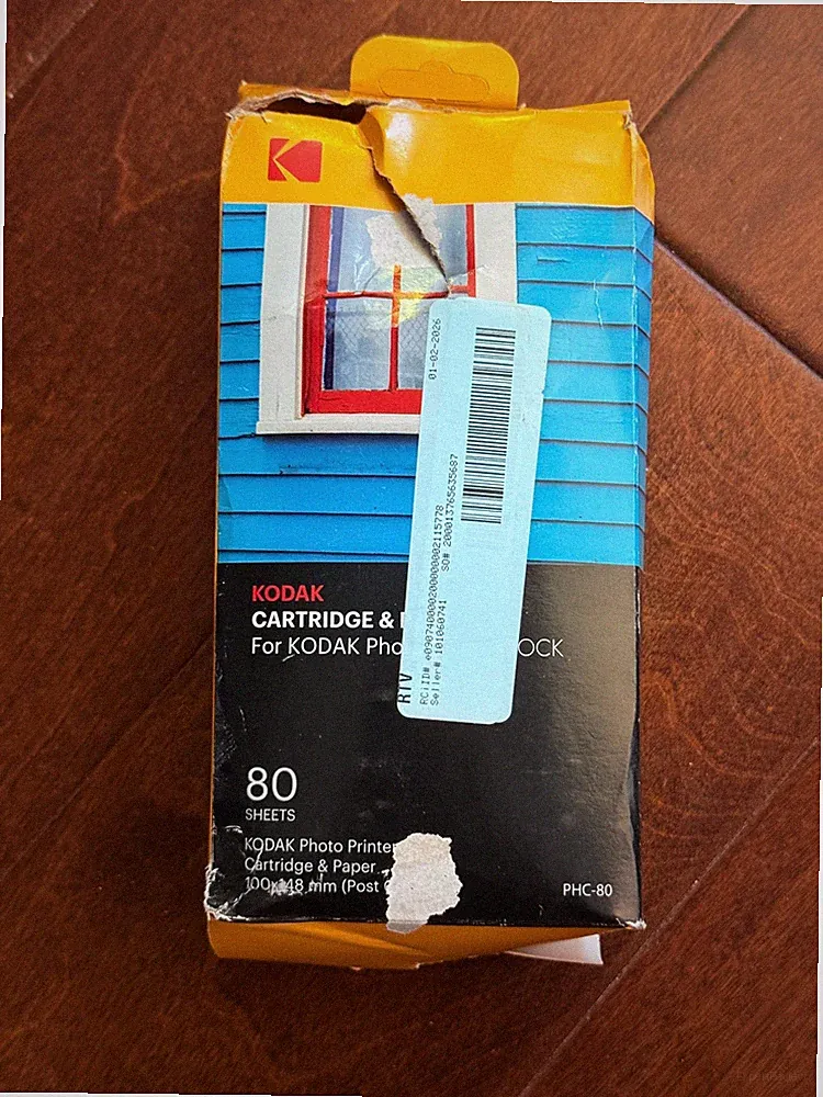 KODAK Dock Plus & Photo Printer Cartridge PHC-80 (Damaged Box)