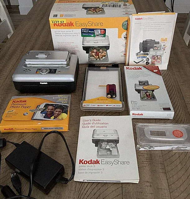 Kodak EasyShare Printer Dock Series 3 Bundle w/ Box Untested