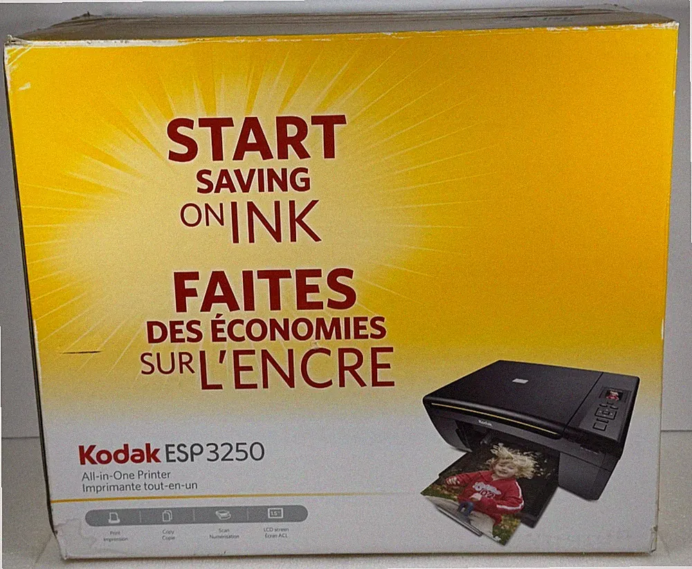 Kodak ESP 3250 All-In-One Inkjet Printer Print Scan Copy Complete CIB - OPEN BOX