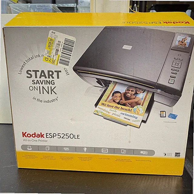 Kodak ESP 5250 LE Inkjet Photo Printer Scanner Copier Wi-Fi - New Open Box