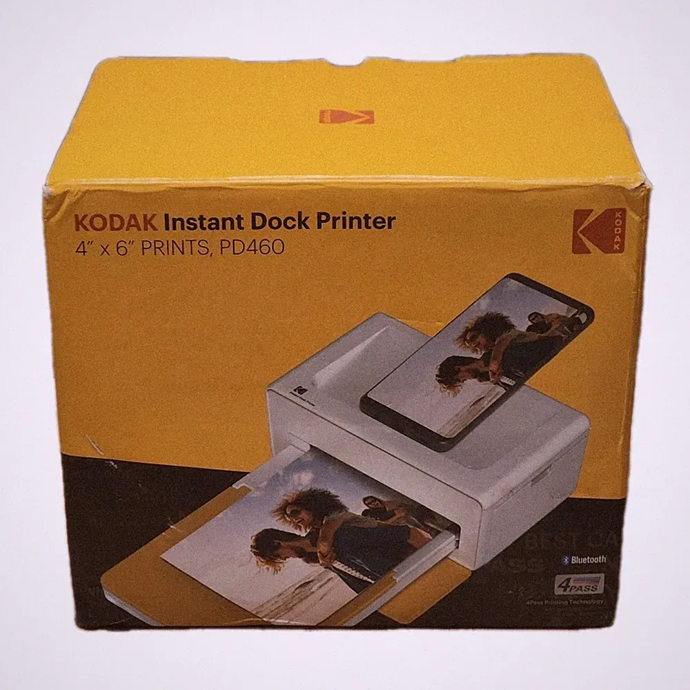 Kodak Instant Dock Photo Printer PD460 4" x 6" Prints, Bluetooth w/25 Sheets +