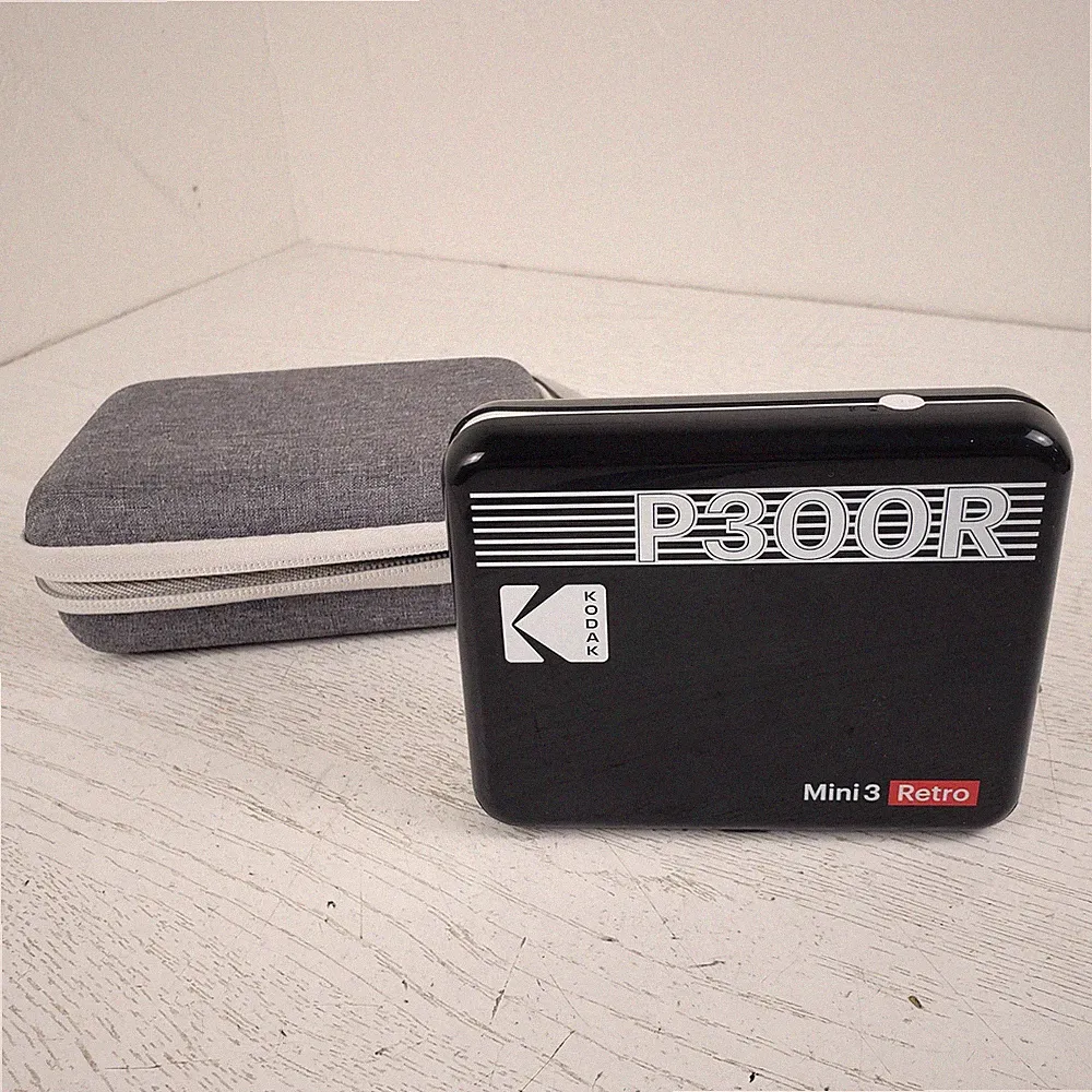 Kodak Mini 3 Retro P300R Portable Instant Photo Printer Black with Case