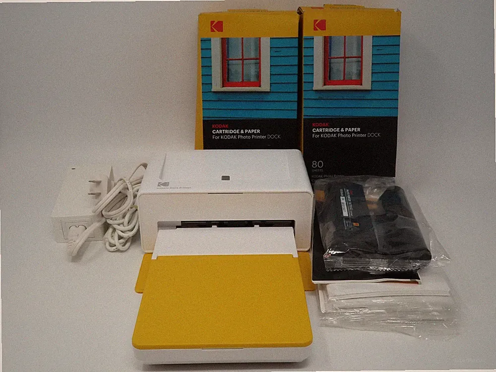 KODAK PD-460 Photo Printer Bundle Wireless Printing with paper and cartridges