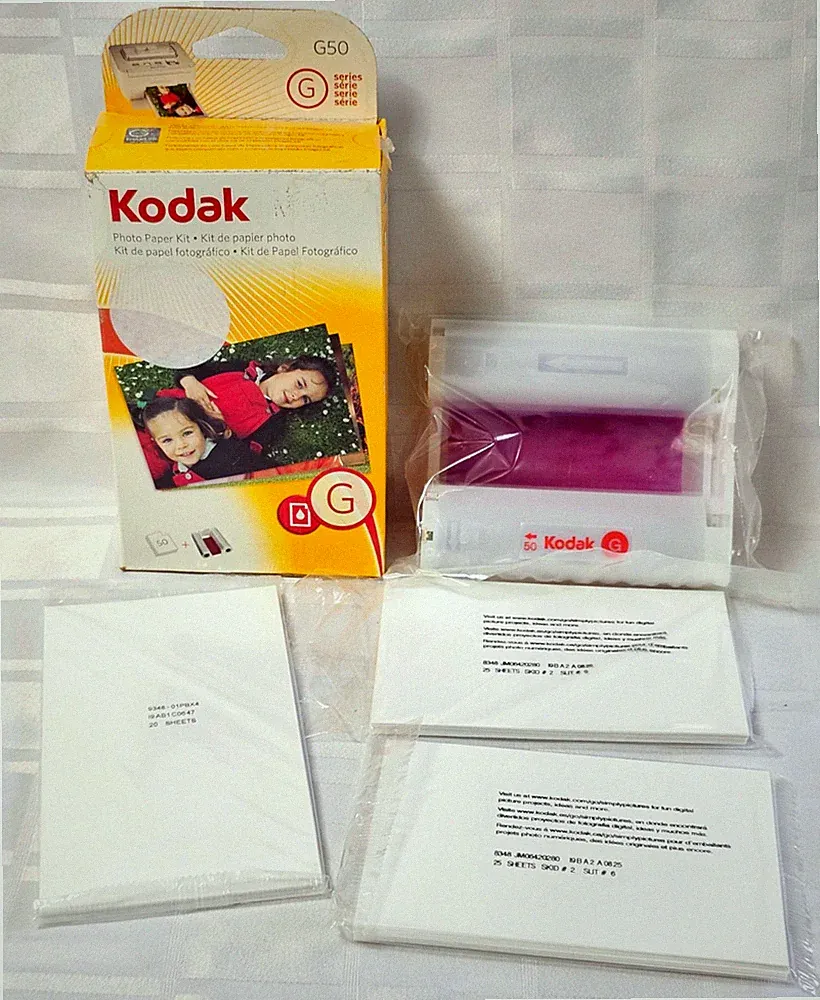 KODAK PHOTO PAPER AND PRINTER CARTRIDGE SERIES G50 PHOTO KIT NEW UNUSED NIP NOS