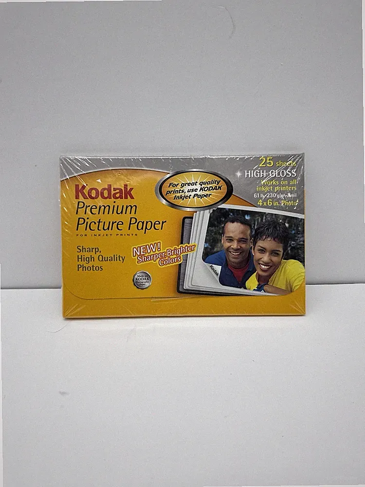 Kodak Photo Paper Premium HIgh Gloss 4X6 Ink Jet Picture 25 Sheets Sealed Box