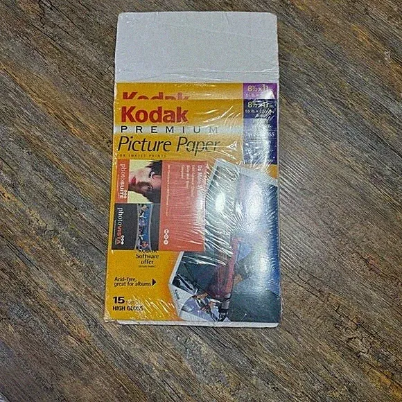 Kodak Premium Picture Paper with Vibrant Yellow and Red
