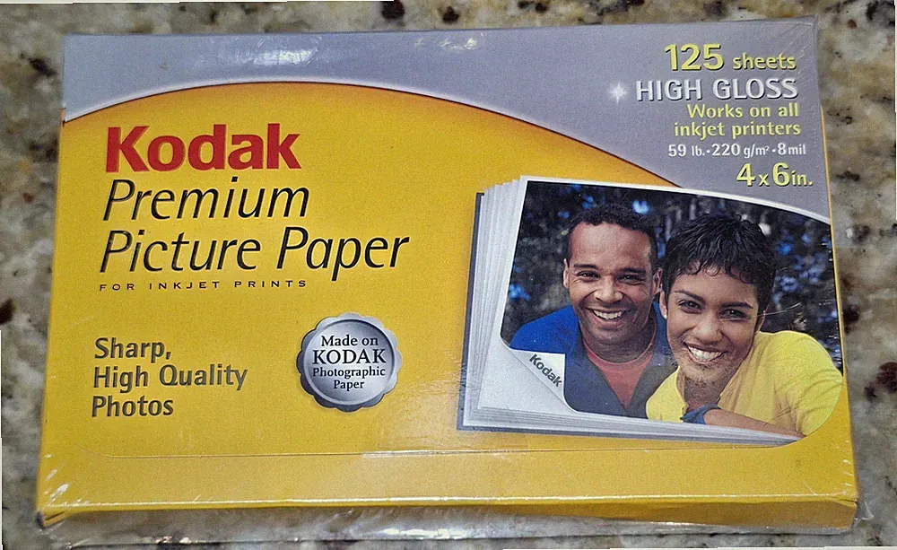 Kodak Premium Picture Photo Paper High Gloss 75 Sheets All Ink Jet Printers 4x6