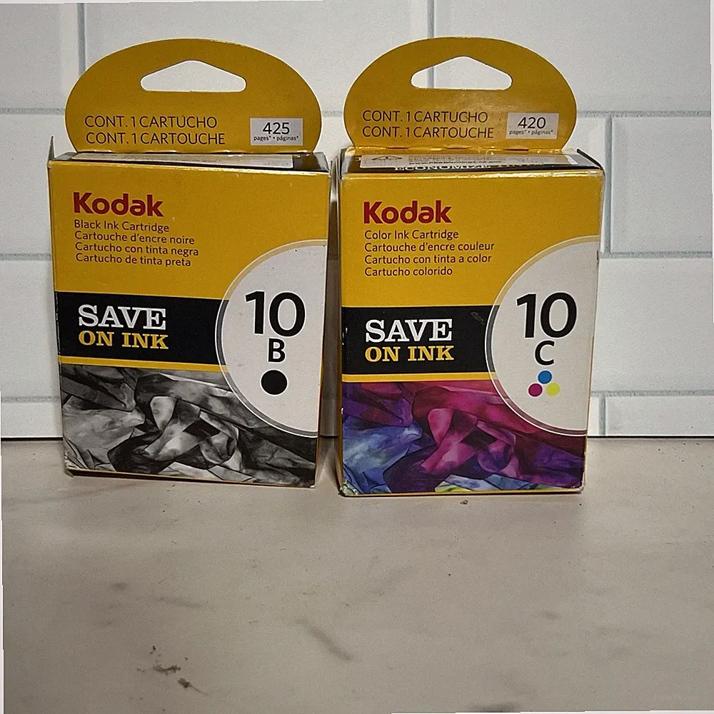 Kodak Printer Ink Lot 10b 10c Original Genuine New Sealed Black Tri Color