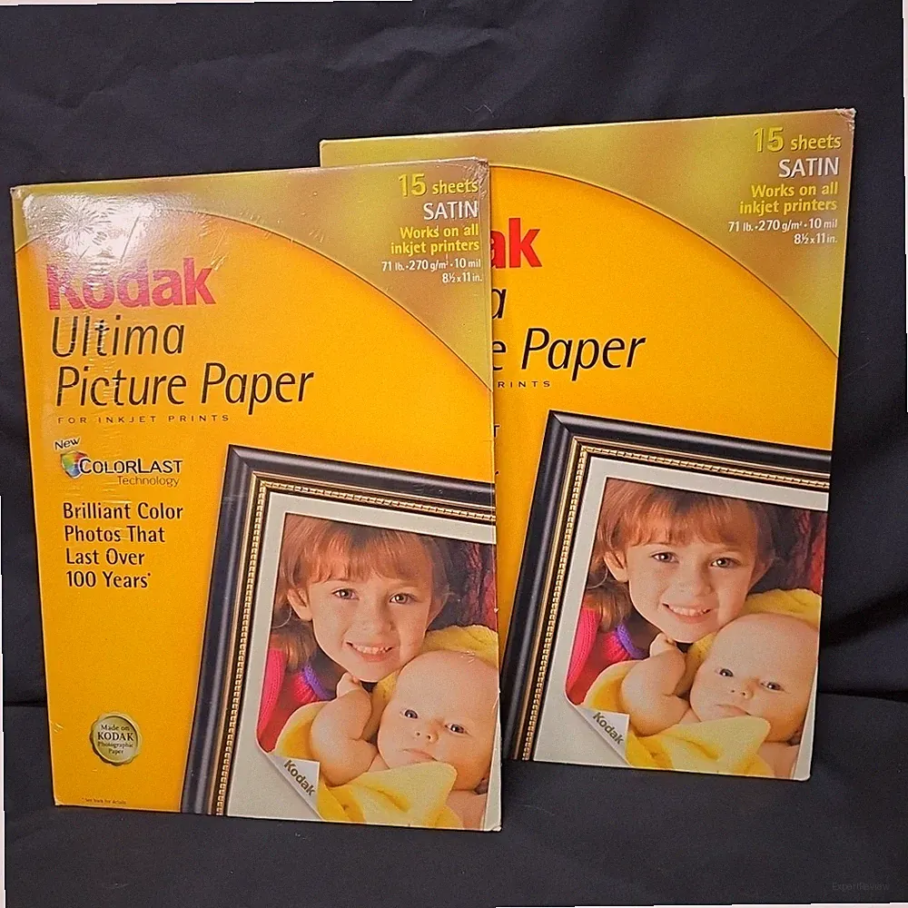 Kodak Ultima Picture Photo Paper Inkjet 8.5x 11" Satin 15 Sheets NEW And Opened