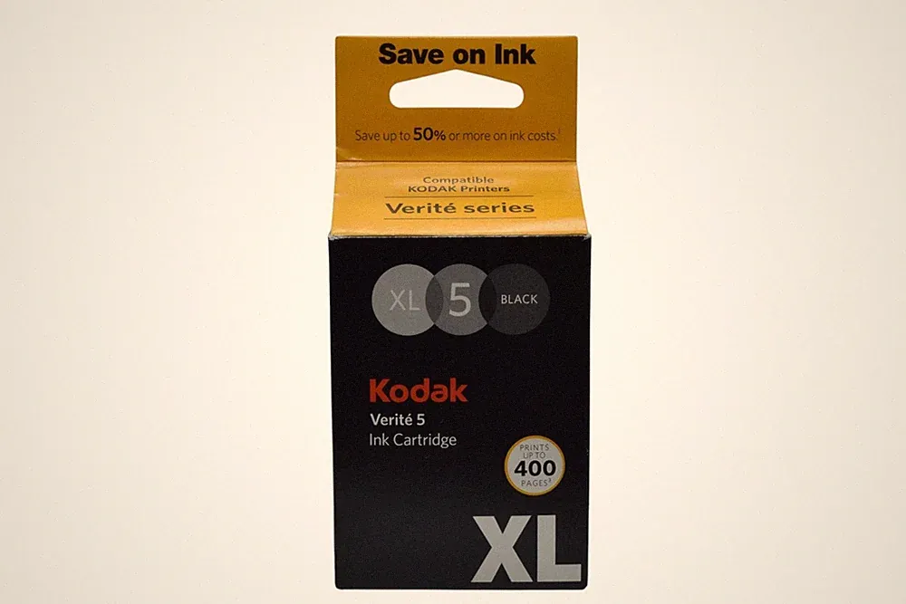 Kodak Verité 5 XL Black Ink Genuine Cartridge Open Box - Prints Up To 400 Pages