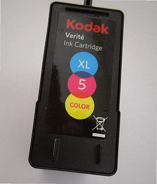 Kodak Verite 5 Ink Cartridge 5 Color, EMPTY for Refill