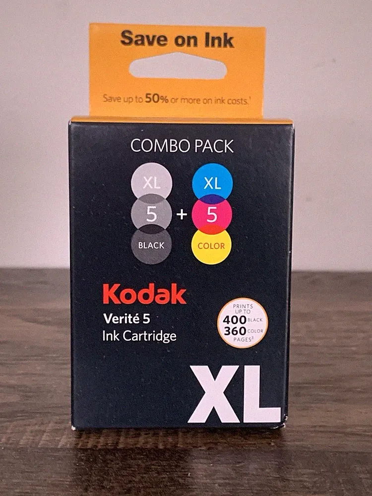 Kodak Verite 5 XL Combo Ink Cartridge Black /Color Inkjet Printer Ink NIB