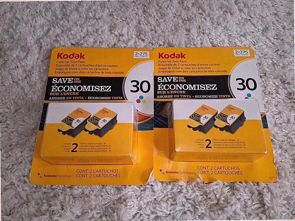 Lot Of 2 Kodak 30 Series Color Ink Cartridge - Twin Pack *2012 SEALED