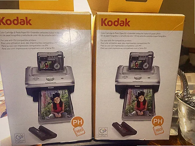 NOS 2 Complete Kodak PH-160 Color Cartridge & Photo Paper Kits Sheets Paper