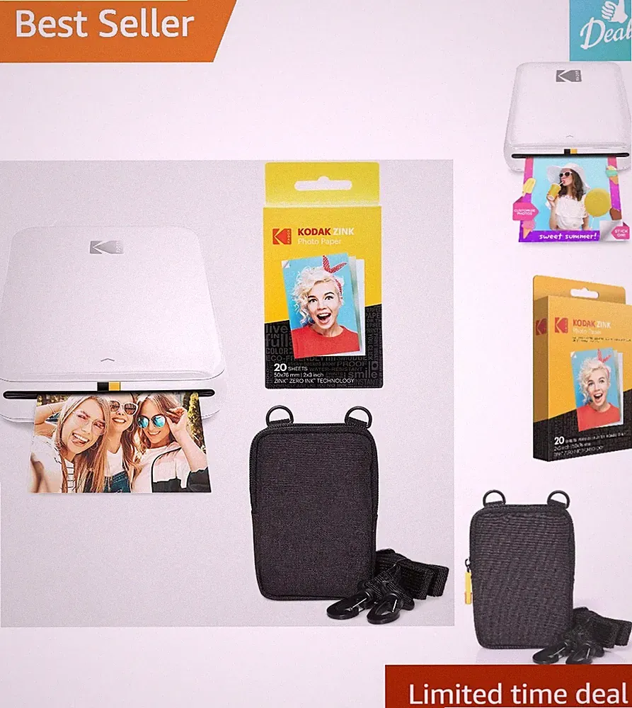 On-the-Go Kodak Step Photo Printer – Wireless, Zero Ink, Customizable Prints