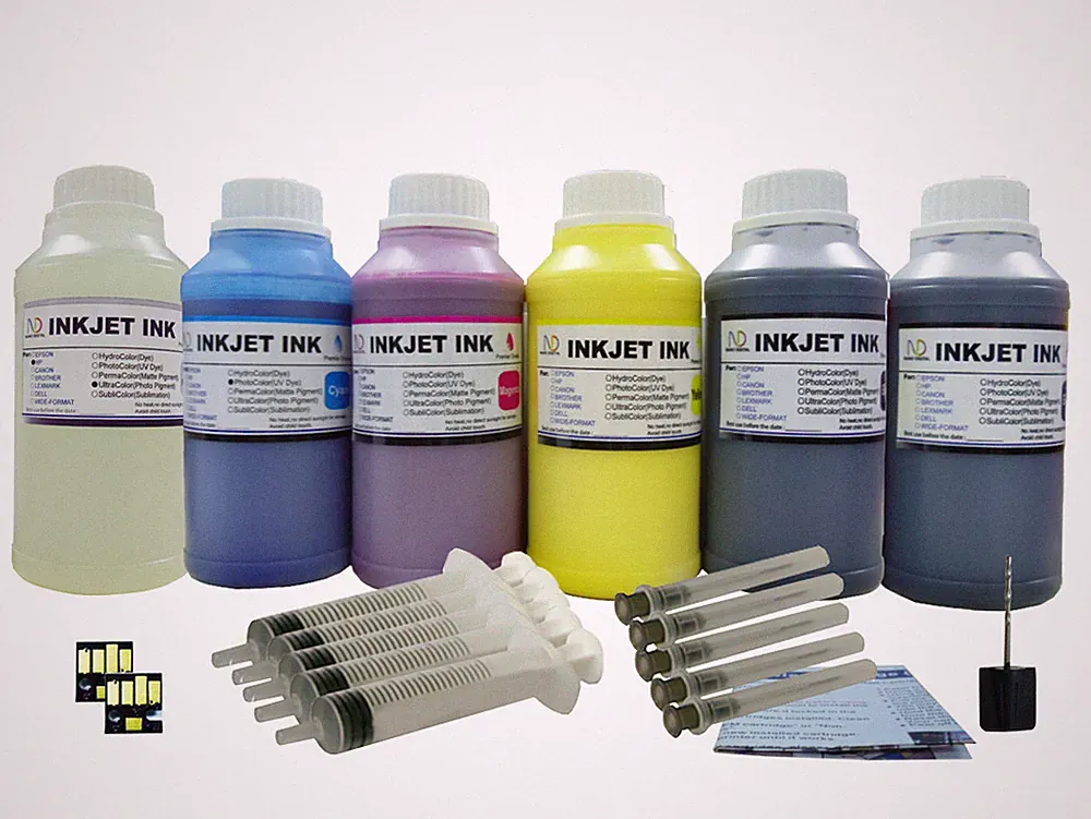 Pigment refill ink with 2 chips for Kodak 10:ESP 3 3250 5 5210 5250 6X250ml/s