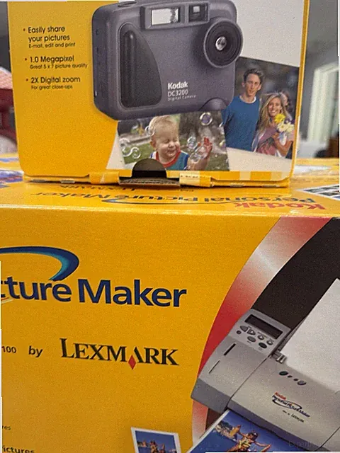 Vintage Time Capsule Kodak Lexmark PM100 New Printer, Camera , Papers Ink. New